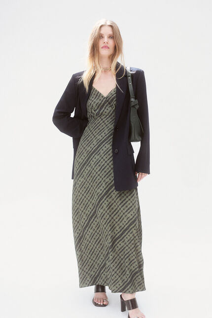 Abito Romary verde cachi donna
