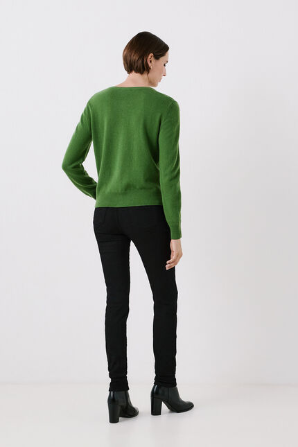 Gilet mcaroline 100 % cachemire vert femme