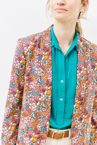 blazer lizzie marron fonce femme