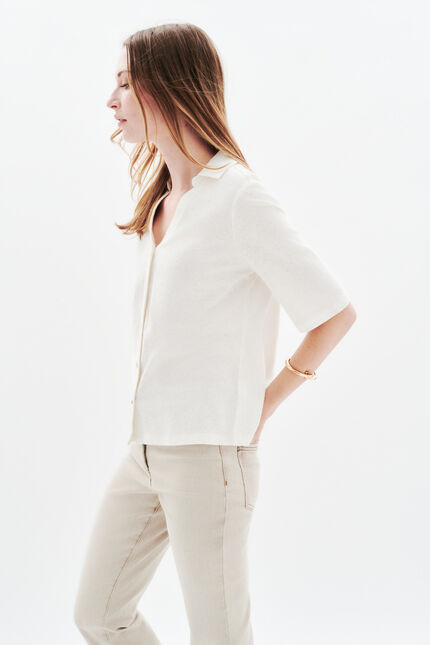 Camiseta Tevelina crudo mujer