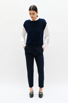 psidiko2 trousers navy blue woman