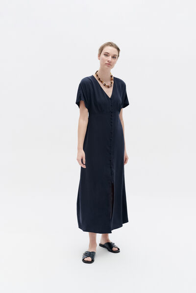 Robe rkarine bleu marine femme