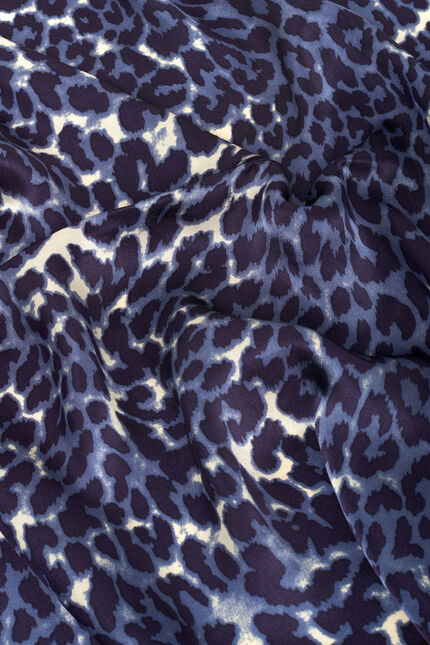 Foulard Beasty 100% soie bleu marine femme