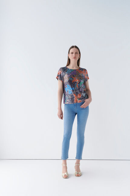 Blouse camila orange femme