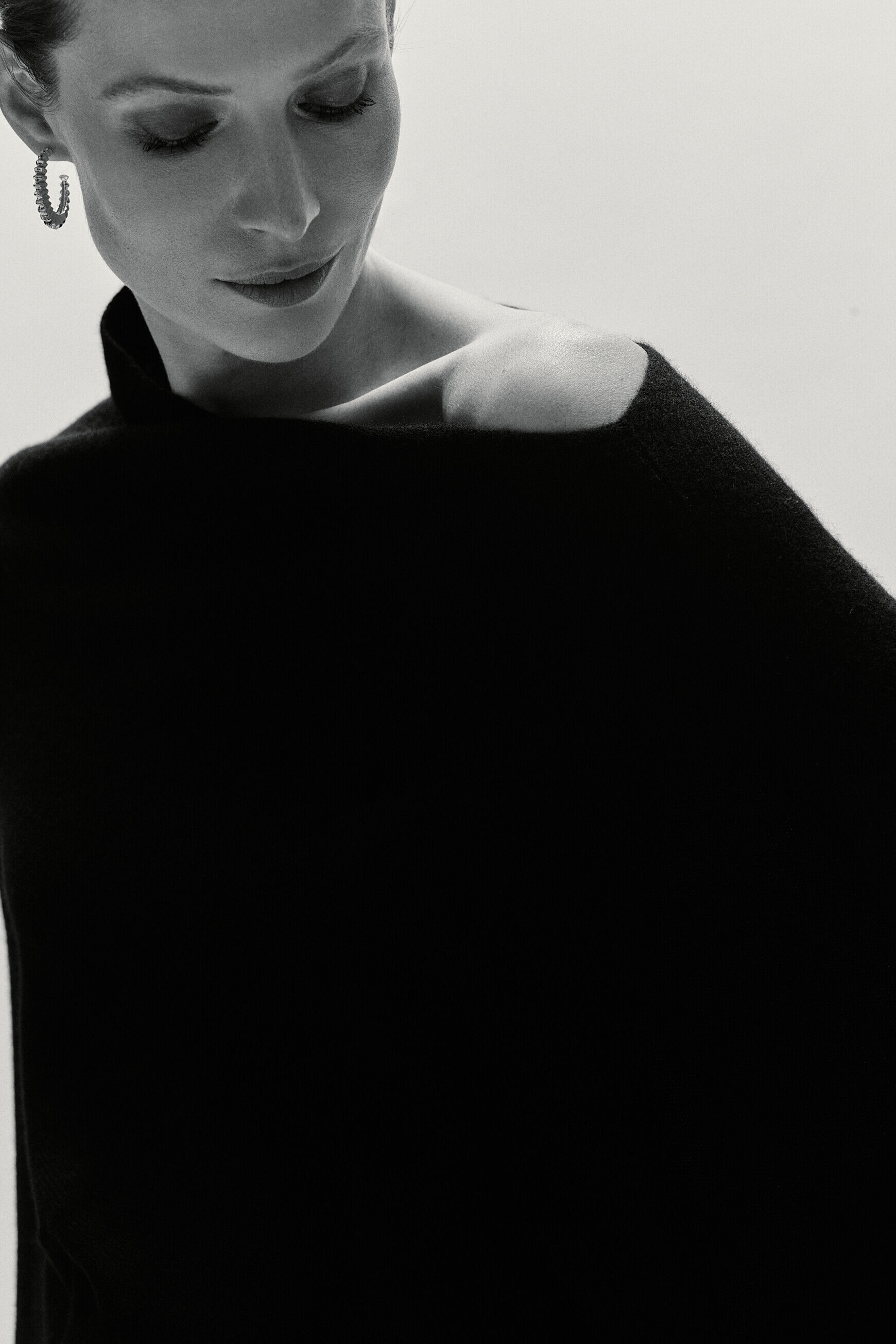 poncho baltimore 100% cachemire noir femme