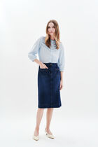 Janais skirt double stone denim woman