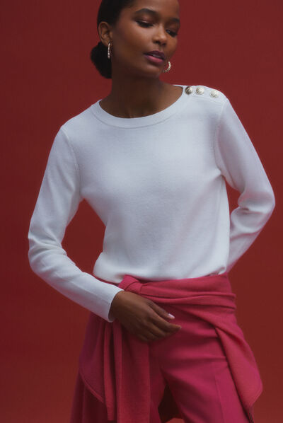 Pull marin aurelie ivoire femme