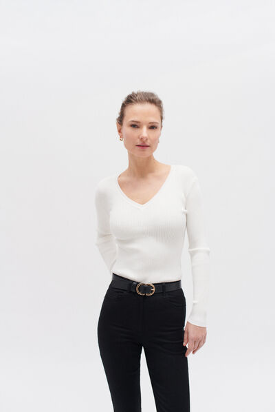 pull agatha ivoire femme