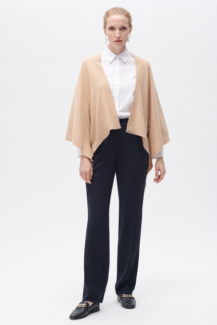 Poncho hera 100% cachemire camel femme