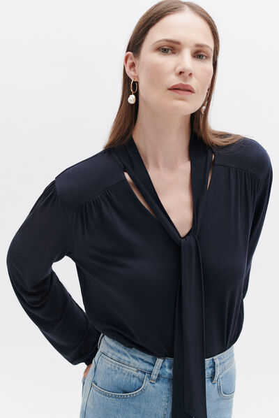 T-shirt taj bleu marine femme