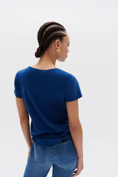 t-shirt ninon bleu femme