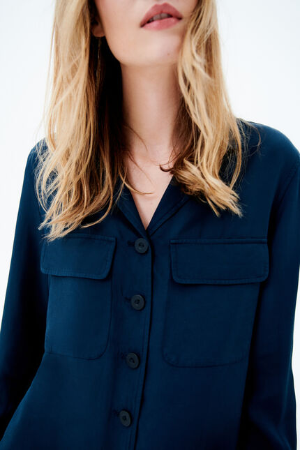 clyde shirt petrol blue woman