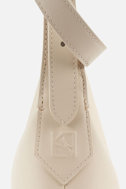 Sac Soa en cuir naturel ecru femme
