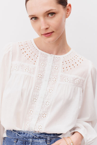 chemisier brady blanc femme