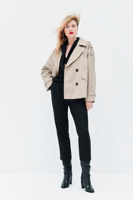 Trench gourmand sable femme