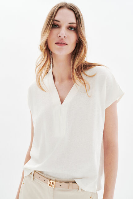 T-shirt Tikat3 creme femme