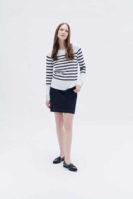 Pull mjulie ivoire femme