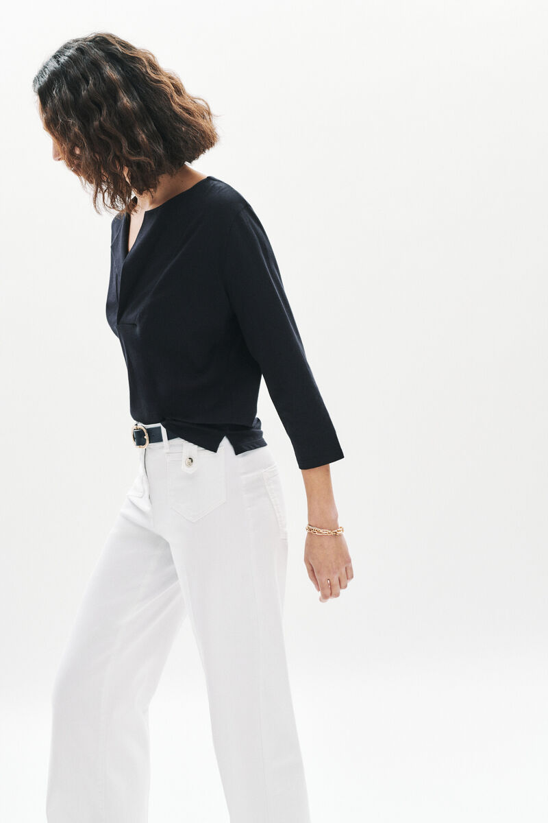 T-shirt tart bleu marine femme