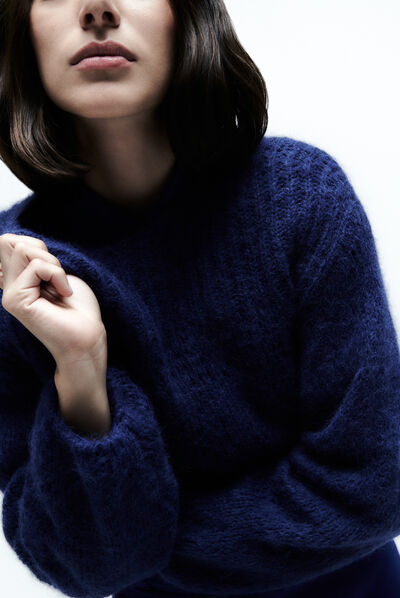 Pull mcandy bleu marine femme