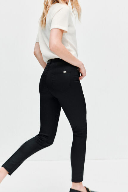 Pantalón Tony efecto revestido negro mujer