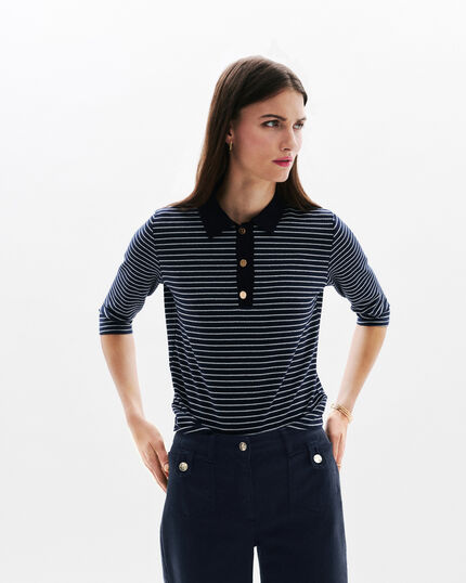 Pantalon Pietro bleu marine femme