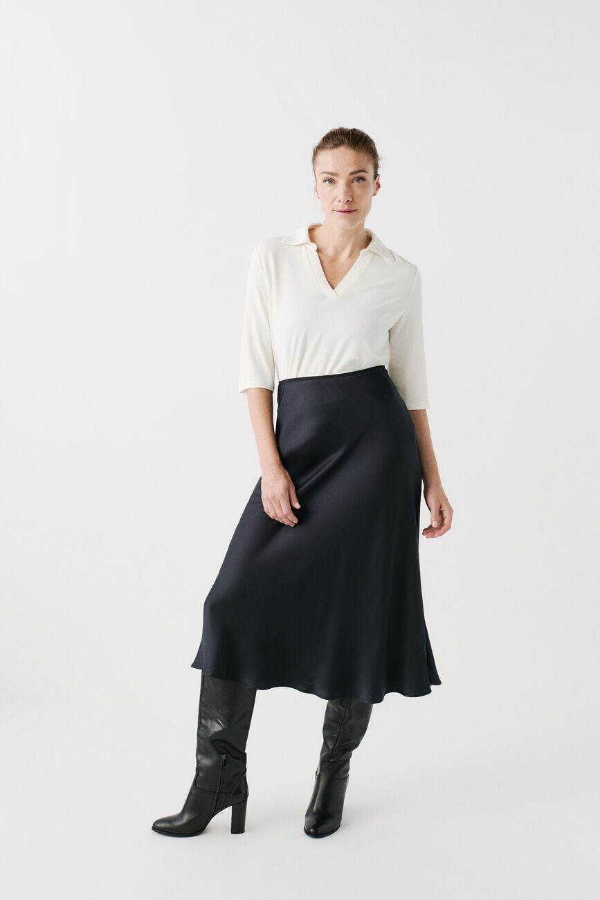 Jupe jalentina bleu marine femme