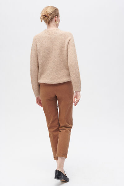 Pantalón Pachille marron cognac mujer