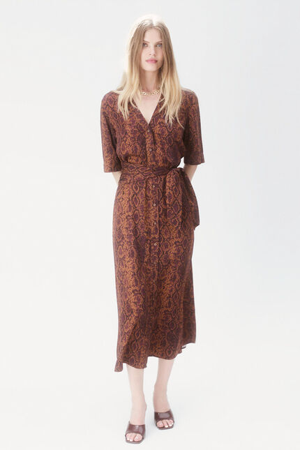 Abito Relisa marrone cognac donna