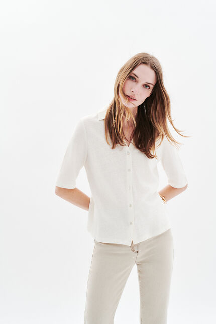 Camiseta Tevelina crudo mujer