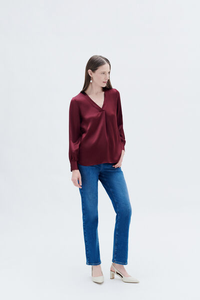 Blouse cmilana2 bordeaux femme