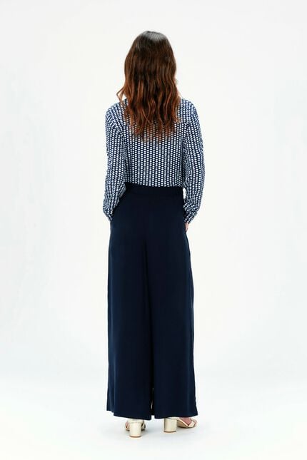 Pantalon phenriette bleu marine femme
