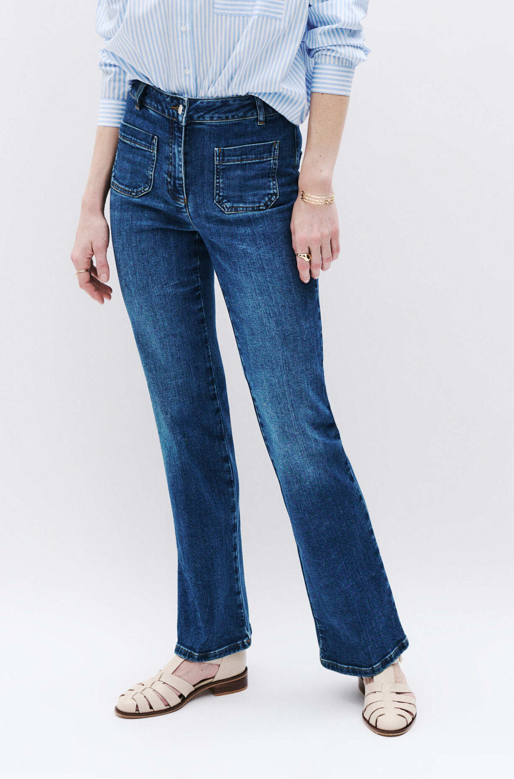 Pantalon pelley denim denim stone femme