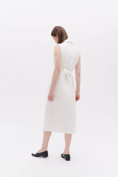Vestido Rvirginia marfil mujer