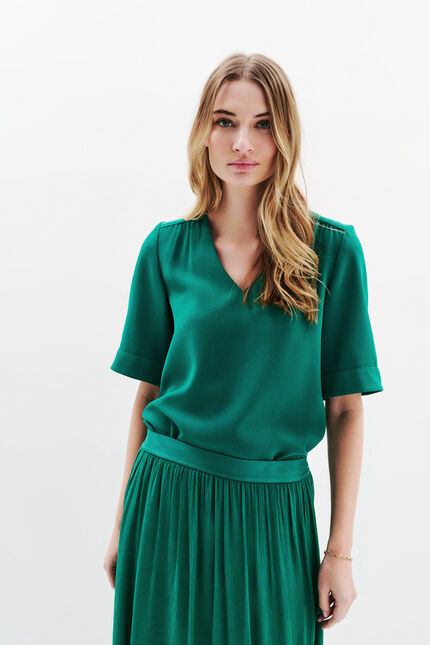 Blouse Cnoe vert foncé femme