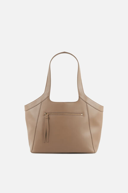 Sac sacha en cuir naturel beige femme