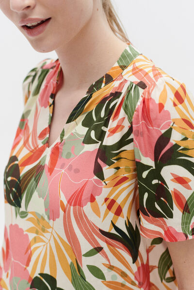 blusa sun rosa corallo donna