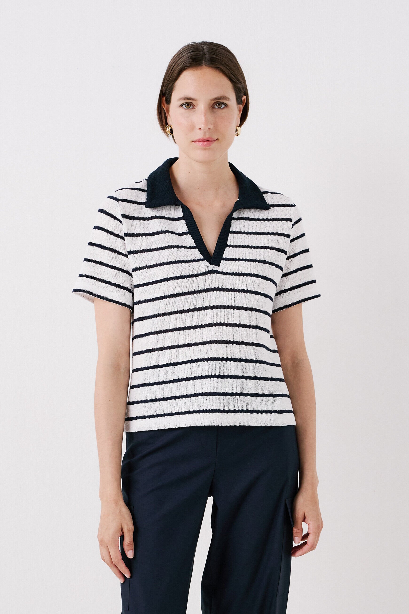T-shirt teline bleu marine femme