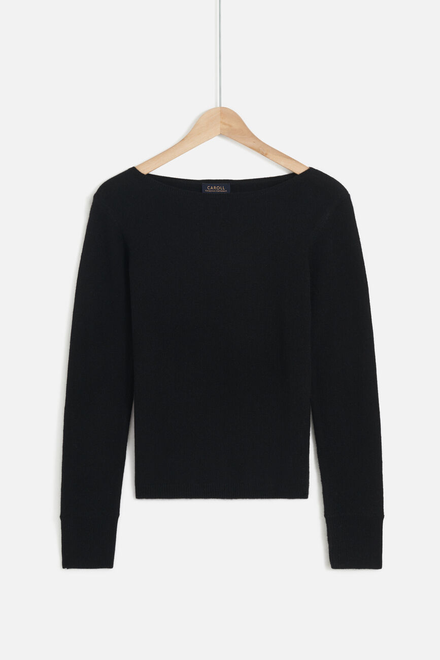 Maglione mzoan 100% cashmere nero donna
