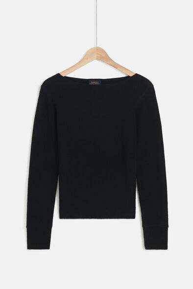 Maglione mzoan 100% cashmere nero donna