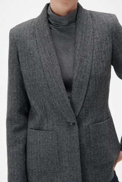 Giacca valeria grigio scuro donna