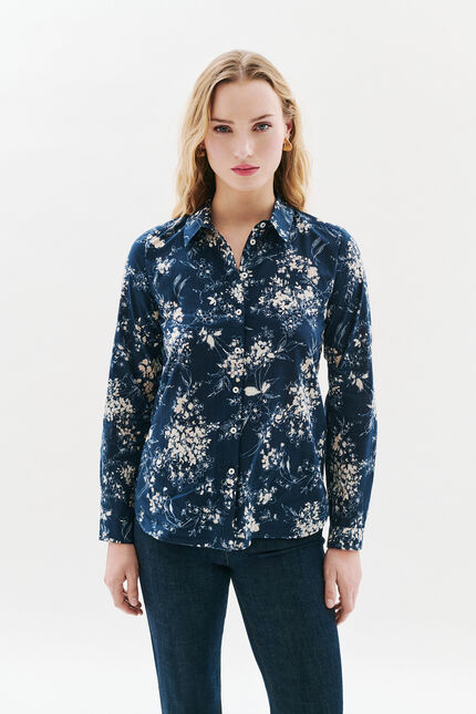 Chemise Jessica7 bleu marine femme