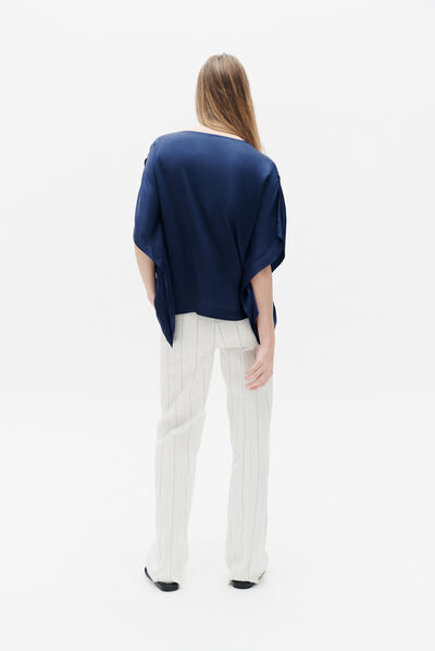 Blusa samuel blu navy donna