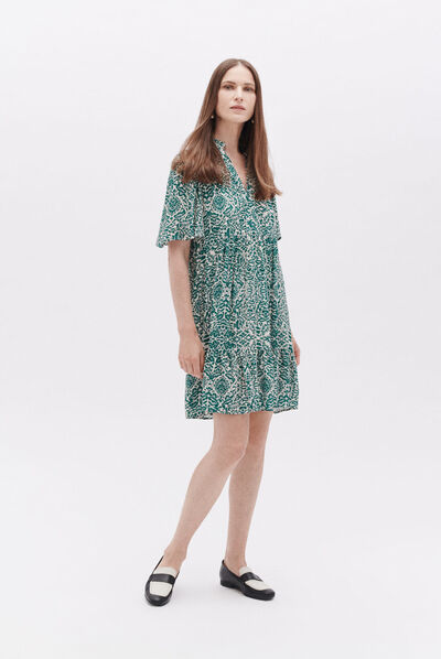 Robe rina bleu turquoise femme