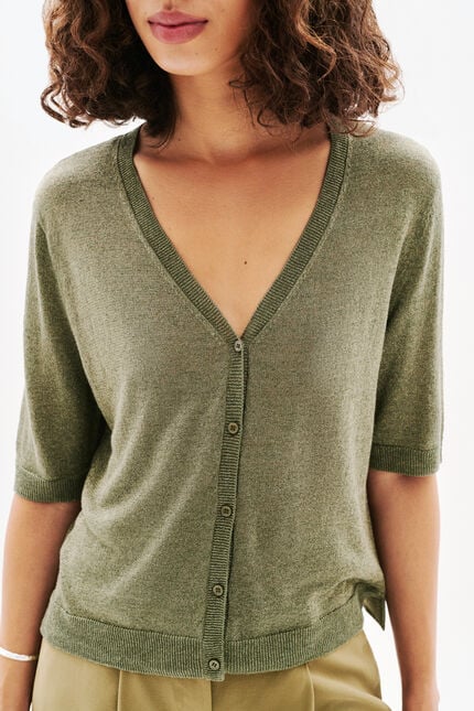 Pull Milly vert kaki femme