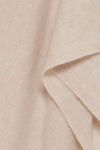 poncho baltimore 100% cachemire beige femme