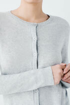 mcaroline 100% cashmere cardigan light grey woman