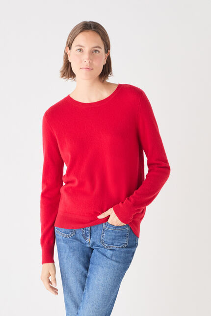 Pull magda2 100 % cachemire rouge femme