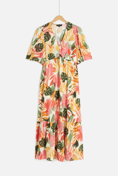Robe tania rose corail femme