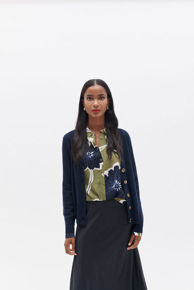Pull marika bleu marine femme