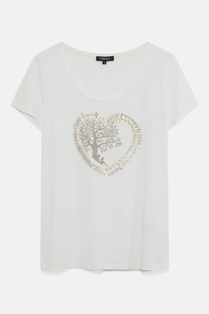 T-shirt Janice Toutes à l'école bianco donna